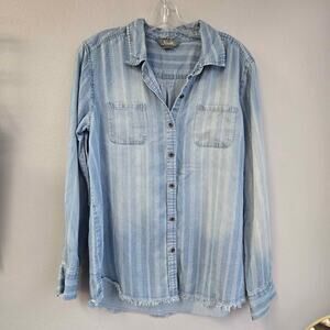 Natural Reflections Striped Lyocell Button-Down